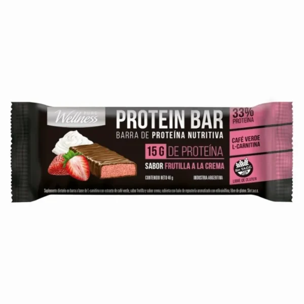 Barra Proteica Pure Wellness Sabor Frutilla x 46 g